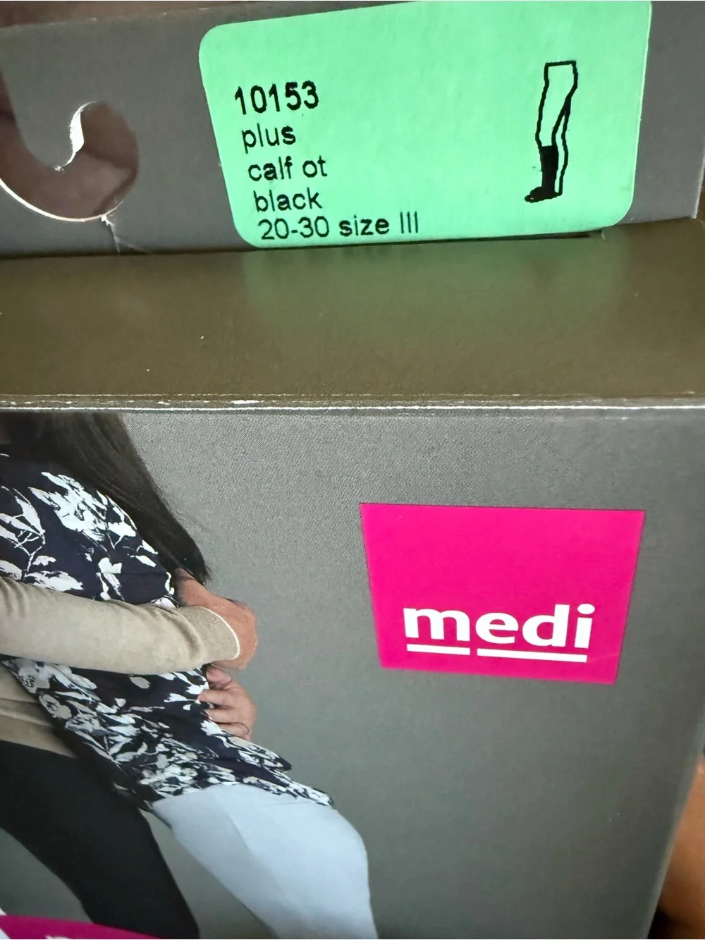 MEDIVEN Plus Open Toe Calf High 20-30mmHg (Black) Size III (3)